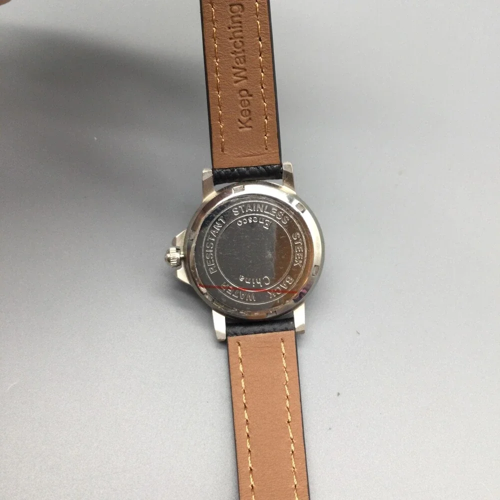 Cherished Teddies Val Womens Watch 29mm Black Strap Silver Tone New Battery 1999